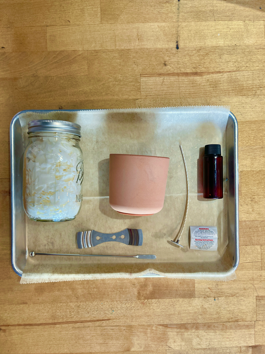 orange jar | at home candle-making kit