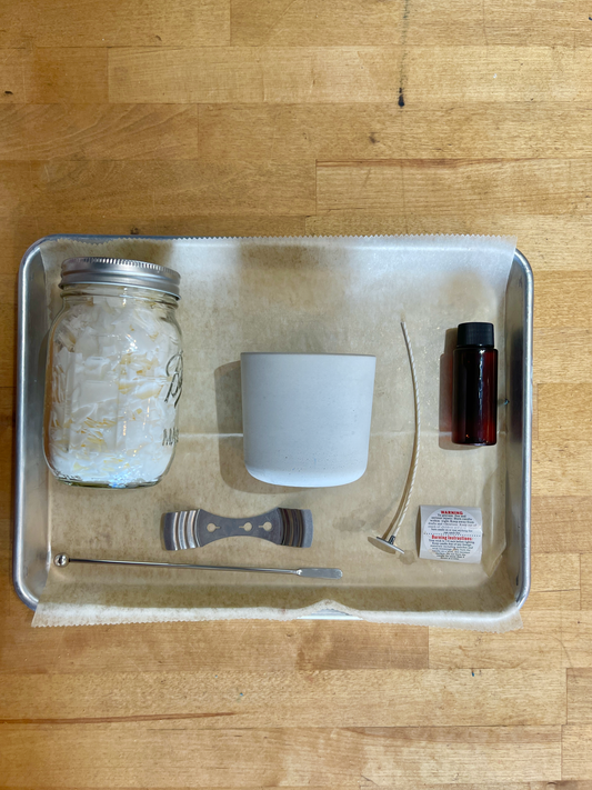 white jar | at home candle-making kit