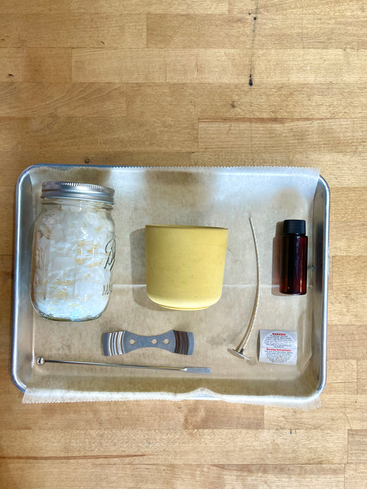 yellow jar | at home candle-making kit